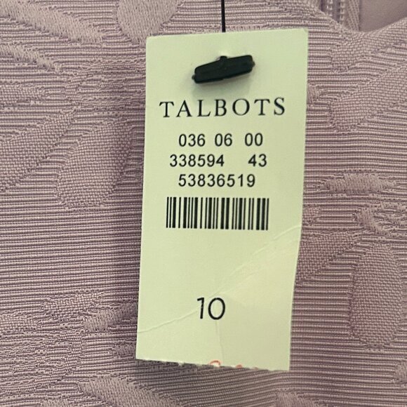 NWT Talbots lavender floral Matelassé Bow Detail Shift Dress sz 10--SOLD OUT - Picture 7 of 15